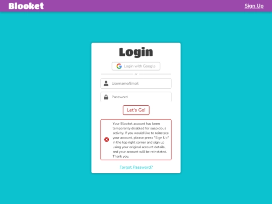 Login Blooket screenshot
