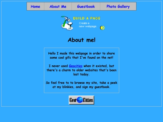About Me screenshot
