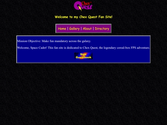 Fan Sites/Chex Quest Site/chexquest-site screenshot