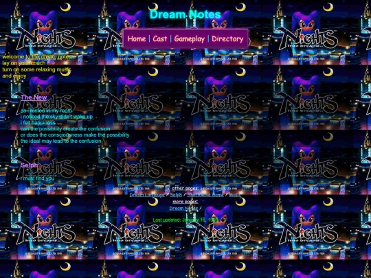 Fan Sites/Nights Site/Dream-Notes screenshot