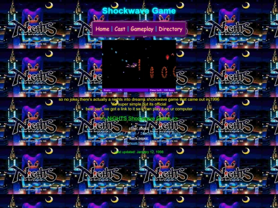 Fan Sites/Nights Site/Shockwave-Game screenshot