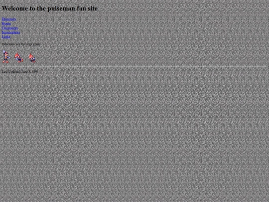 Fan Sites/Pulseman Site/Pulseman-Site screenshot
