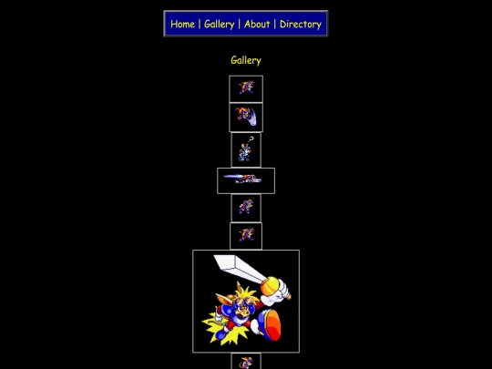 Fan Sites/Sparkster Site/Gallery screenshot