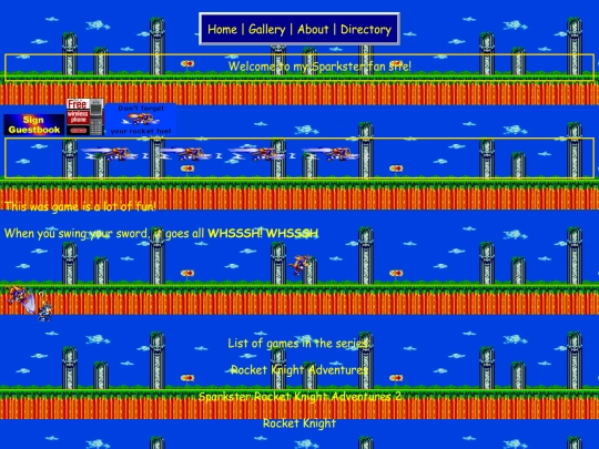Fan Sites/Sparkster Site/Sparkster screenshot