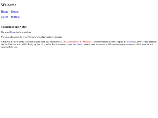 House of Leaves Pages/Misc-Notes screenshot