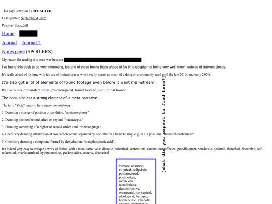 House of Leaves Pages/home screenshot