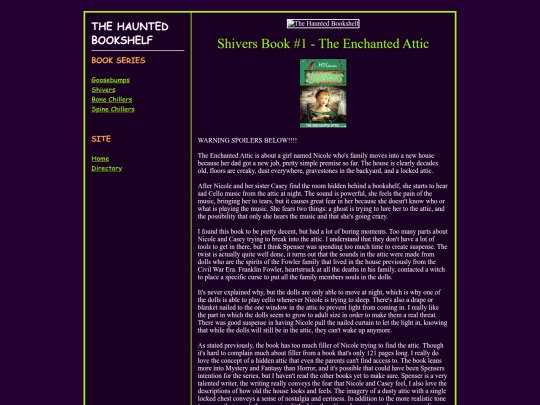 Misc Sites/The Haunted Bookshelf Site/Reviews/shivers-01-enchanted-attic screenshot