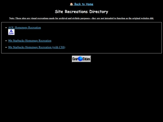 Site Recreations/Site-Recreations-Directory screenshot