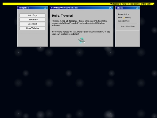 Templates/Retro-OS-Template screenshot