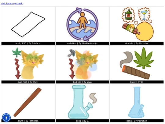 Objects/substances screenshot