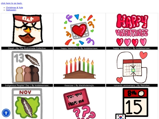 Time/holidays screenshot