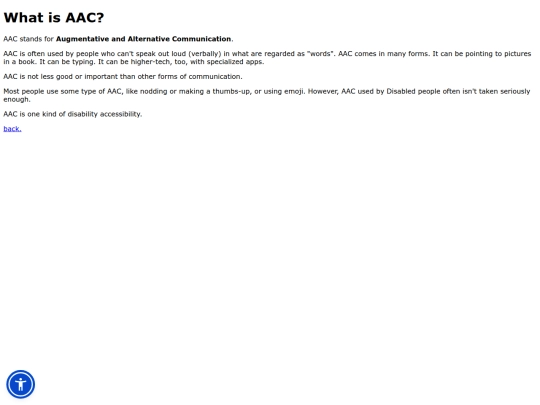 aboutaac screenshot
