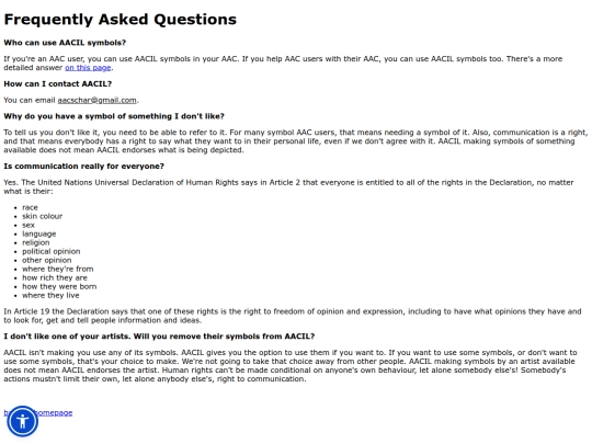 faq screenshot
