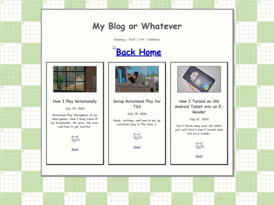 blog/bloghome screenshot
