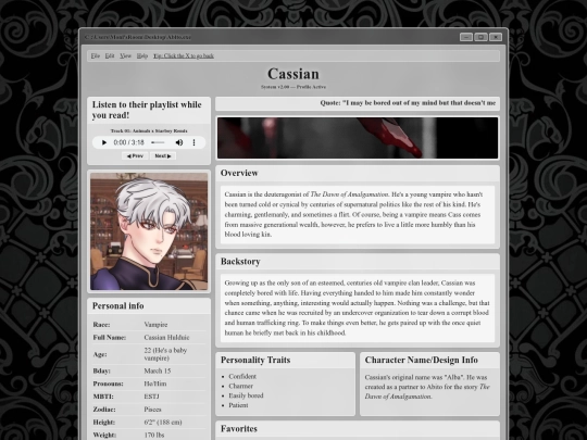 ocpages/cassian screenshot