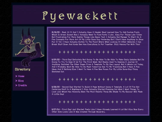 Blog screenshot