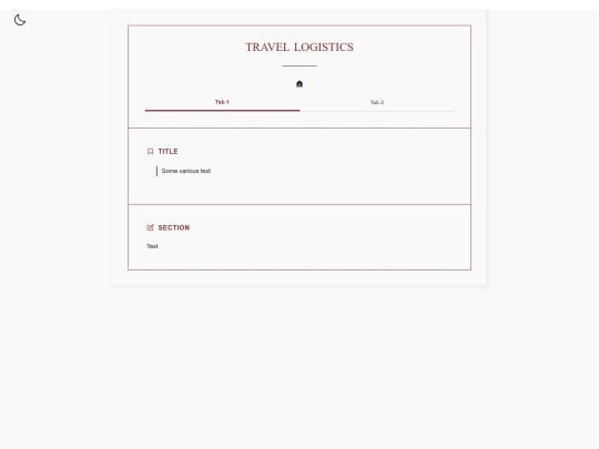 travel/logistics screenshot