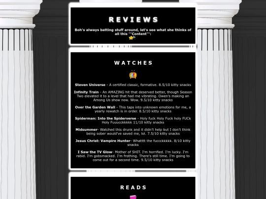 ReviewsPage screenshot