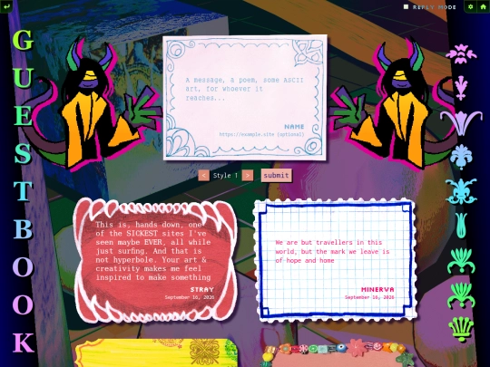 guestbook screenshot