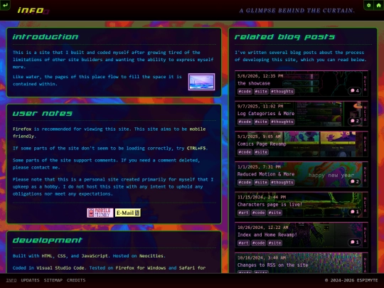 info screenshot