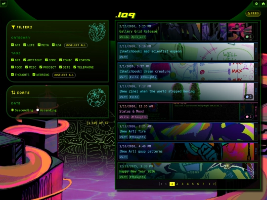 log screenshot