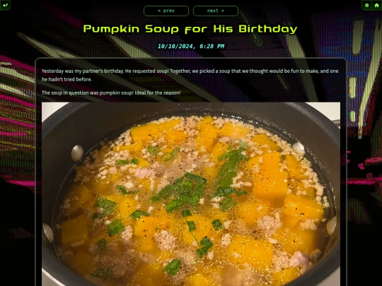 log/2024/oct/pumpkin-soup-for-his-birthday screenshot