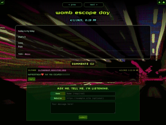 log/2025/apr/womb-escape-day screenshot