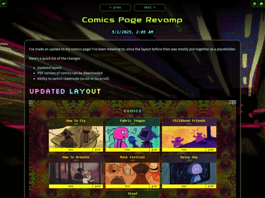 log/2025/may/comics-page-revamp screenshot