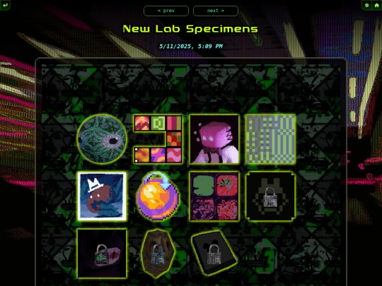 log/2025/may/new-lab-specimens screenshot