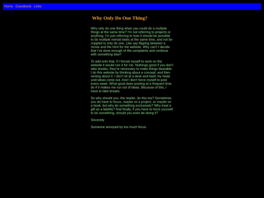 why-only-do-one-thing screenshot
