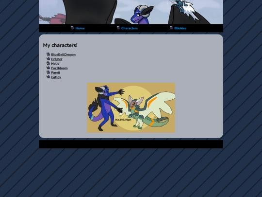 Characters screenshot