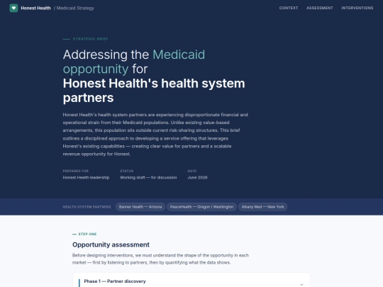 honest-health-executive-brief screenshot