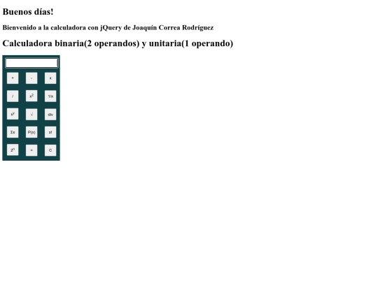 Calculadora(jQuery)/Calculadora(jQuery) screenshot