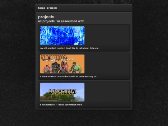 projects screenshot