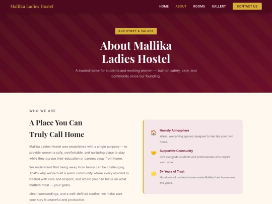 Hostel Mini Project/about screenshot