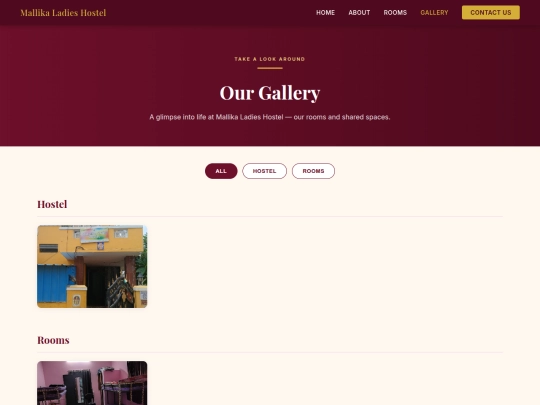 Hostel Mini Project/gallery screenshot