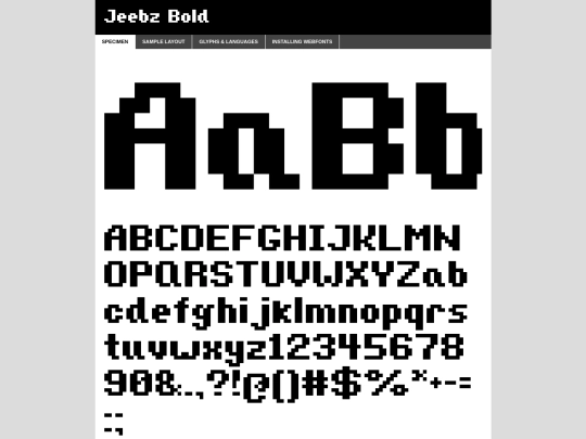 webfontjeebz/jeebz-bold-demo screenshot