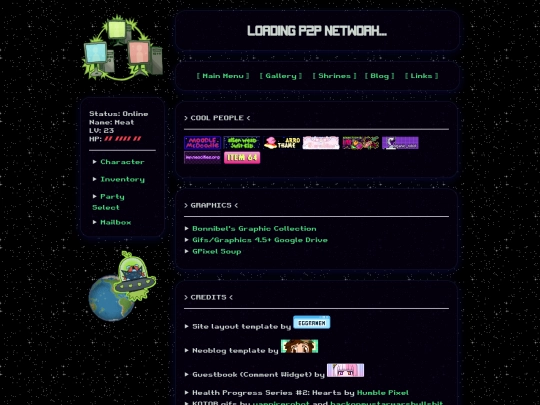 Links screenshot