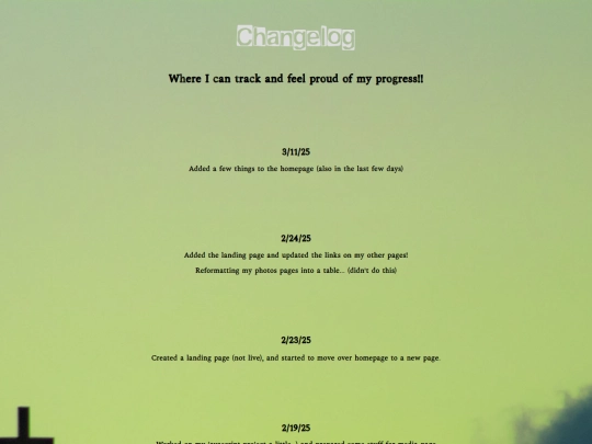 html/changelog screenshot