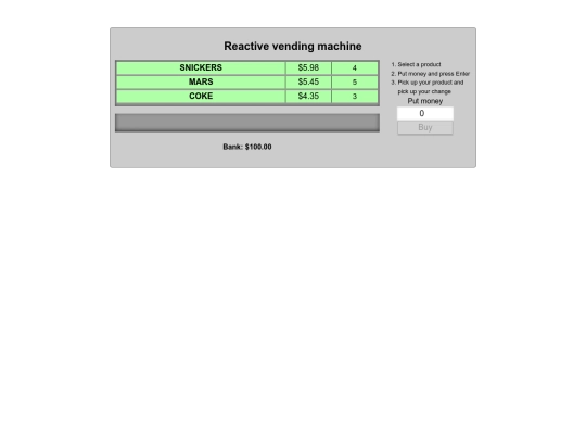 samples/reactvendingmachine screenshot