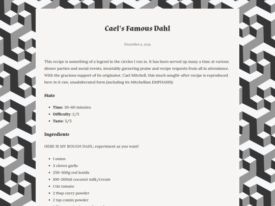 recipes/caels_dahl screenshot