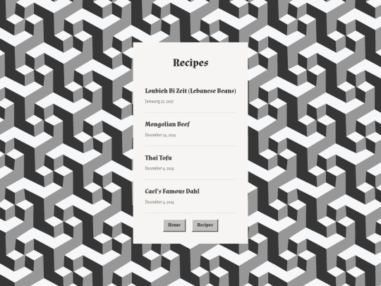 recipes screenshot