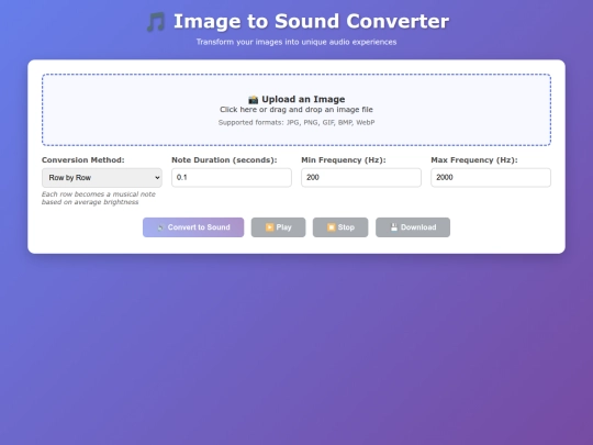 image-to-audio screenshot