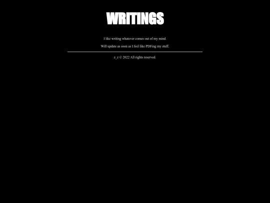 writings screenshot