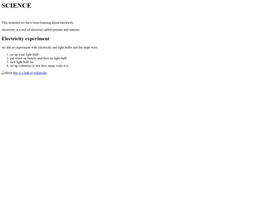website2/science screenshot