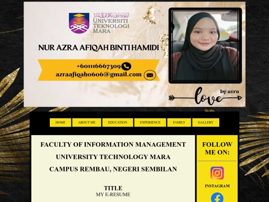 Azra's Website screenshot