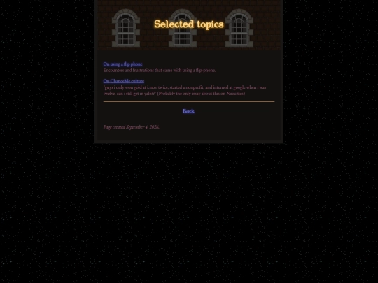 selected-topics screenshot