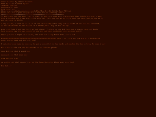 OwlMan/The_Evil_My_Little_Pony_VHS screenshot