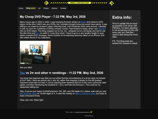 blog screenshot