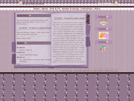 blog/dream/dreams screenshot